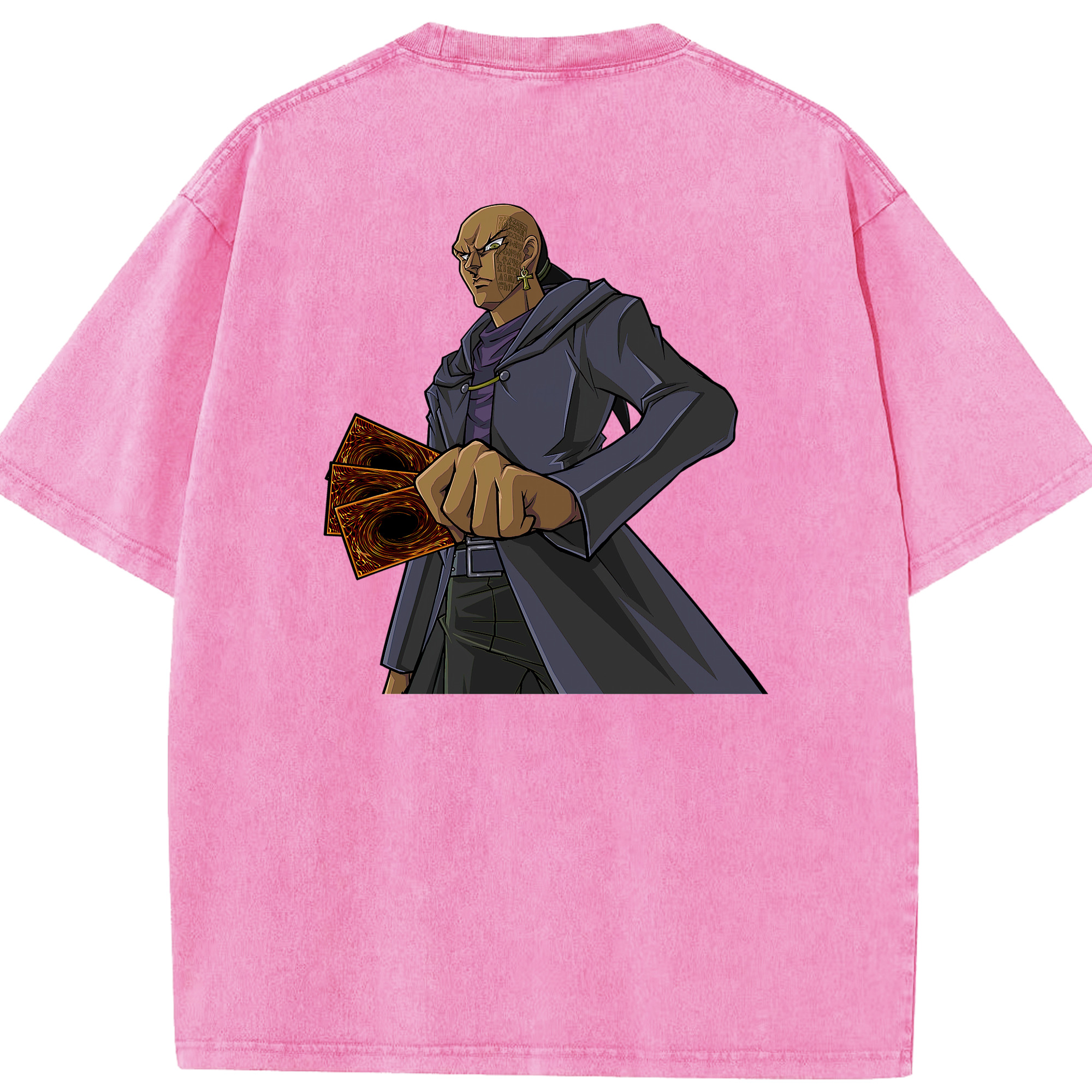 （画像用） 遊☆戯☆王 Yu-Gi-Oh! 綿100% ヴィンテージ風 半袖Tシャツ（背面プリント）